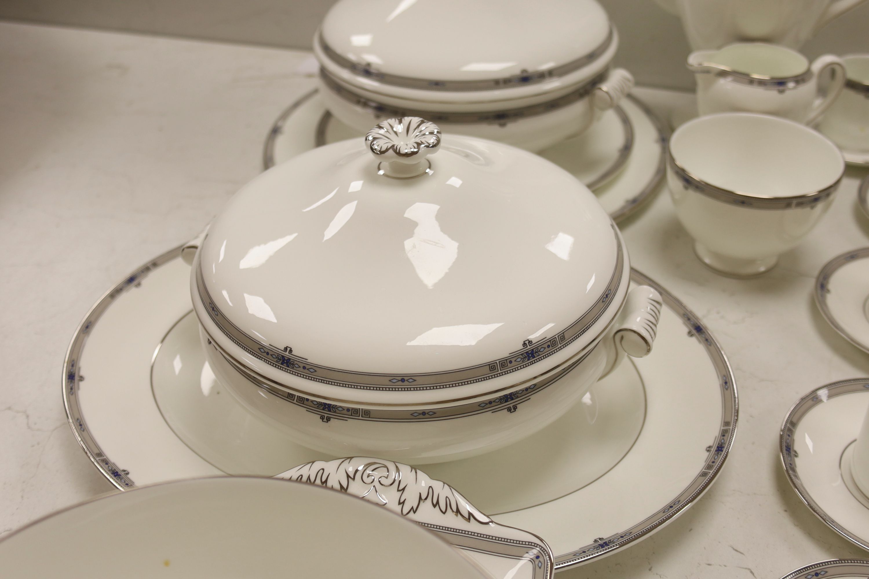 A large quantity contemporary Wedgwood Amherst dinner wares